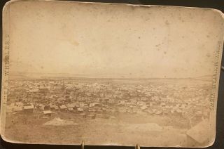 1880 Cabinet Card Aerial View of Leadville Colorado by Luke and Wheeler ' s 3