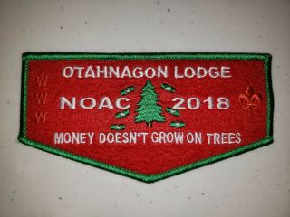 Boy Scout Oa 172 Otahnagon Lodge 2018 Noac Fundraiser Flap Green