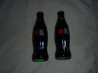 Vintage Set Of 2 Coca Cola & Diet Coke 1993 Ncaa Final Four Glass Bottles