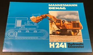 Demag H241 Hydraulic Excavator/shovel Sales Brochure From 1980