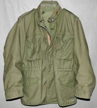 U.  S.  Army Field Jacket Coat Cold Weather M - 65 Og - 107 Medium Regular 1980