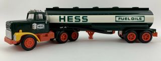 Vintage 1984 Hess Gasoline Fuel Oils Classic Tanker Truck Bank Toy