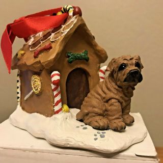 Shar Pei Christmas Ornament Gingerbread Brown Dog Ornament