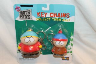 South Park Cartman/Stan plus Kenny/Kyle Keychain pairs MIP 1998 Fun 4 All 2