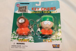 South Park Cartman/Stan plus Kenny/Kyle Keychain pairs MIP 1998 Fun 4 All 3