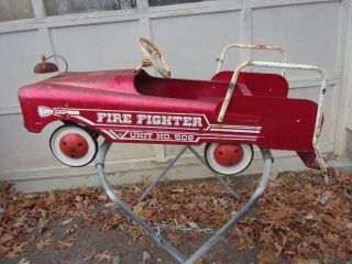 Vintage Amf 508 Fire Fighter Pedal Car