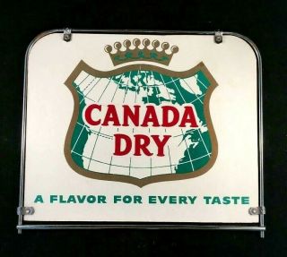 Vintage Canada Dry A Flavor For Every Taste Sign Rare Old Advertising Tin 1950s