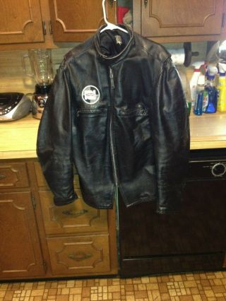Beck Vintage Leather Motorcycle Jacket Norton Bates - Triumph,  Bsa Commando Es2