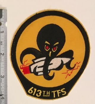 Usaf Patch - Large 613th Tactical Fighter Squadron Tfs F - 16 Falcon Torrejon Ab