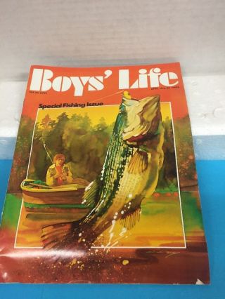 3 Boys ' Life Magazines April 1975 76 ' 77 ' Special Fishing Issues EUC 3