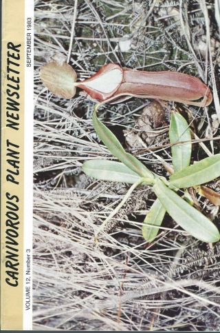 Carnivorous Plant Newsletter - Gunung Ulu Kali Drosera Capensis - 09/83