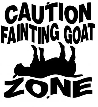 Goat Fainting Sign Aluminum Goat Decal Farm 9 X 12 401
