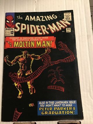 The Spider - Man 28 (1965,  Marvel) Vf Hot Issue 1st App.  Molten Man