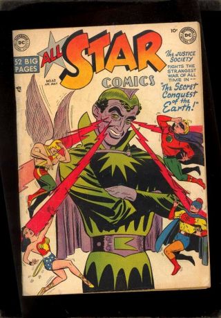 Golden Age 1950 All Star Comics 52 Green Lantern Wonder Woman Hawkman Atom