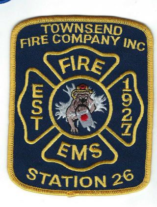Townsend (castle County) De Delaware Fire Ems Dept.  Station 26 Patch -