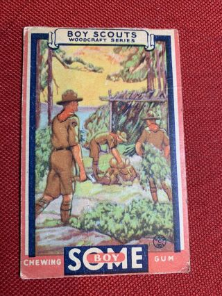 1933 Goudey Gum Boy Scouts - 28 Night In A Shelter