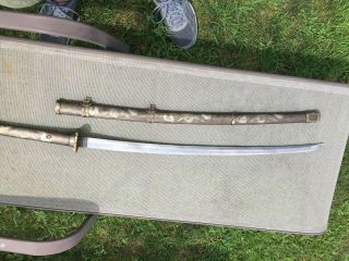 Japanese Or Chinese Sword Old,  Vintage Damascus Asian