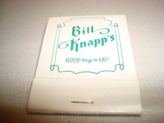 Rare Vintage Matches Bill Knapp 