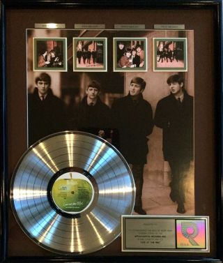 The Beatles 4x Platinum Riaa Record Award Live At The Bbc