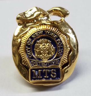 York City Gold Apple - Police Detective Midtown South (mts) Lapel Pin