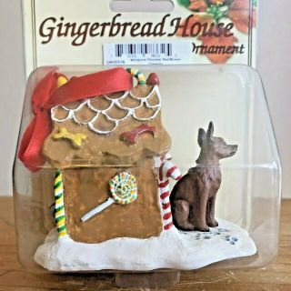 Miniature Pinscher Christmas Ornament Gingerbread Dog Min Pin Brown Doberman