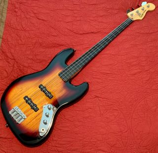 2016 Fender Squier Vintage Modified Jazz Bass Fretless Sunburst Jaco Pastorious