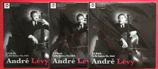Andre Levy - J.  S.  Bach - Cello Suites 1 - 6 3 Lp Set Mono 600 Copies Ltd Edition