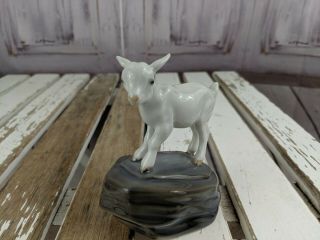B&g Bing Grondahl Figurine Sculpture Goat Rock Kid Baby 4760 Animal Lamb