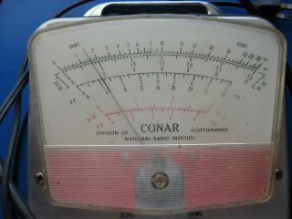 Vintage Conar Model 211 Analog Tester Ohms/ac & Dc Voltage - National Radio Ins