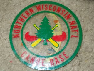 Boy Scout Bsa Northern Wisconsin National High Adventure Canoe Base Grn Sticker