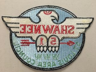 Boy Scout OA 51 Shawnee Lodge Jacket Patch WWW St Louis Area Council 1960 ' s 2