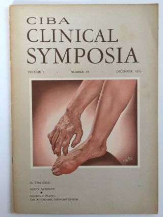 Ciba Clinical Symposia 1950 Dec.  Gouty Arthritis Dr Frank H.  Netter Art Vintage
