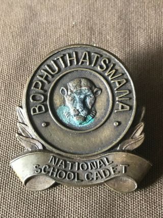 Bophuthatswana Army School Cadet Cap Beret Badge South Africa