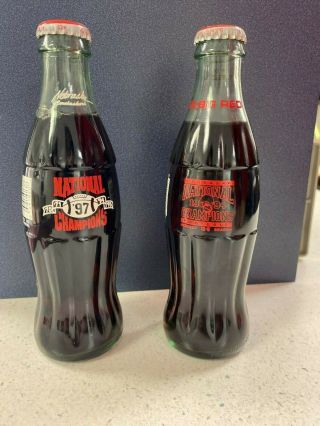 Vintage Coca Cola Nebraska National Championship Bottles From 
