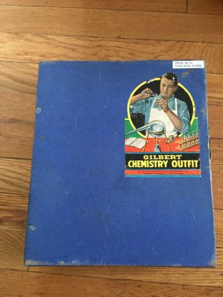 Vintage Gilbert Chemistry Outfit Blue Cardboard Box