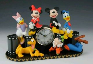 Walt Disney Mickey Mouse Minnie Donald Daisy Pluto Goofy Rolls Of Film Clock Edd