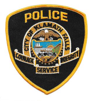 Police Patch Oregon Or City Of Klamath Falls Geothermal Power Sunshine Sheriff