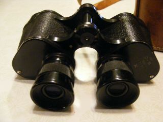 VINTAGE BINOCULARS WITH LEATHER CASE DATED 1963 3