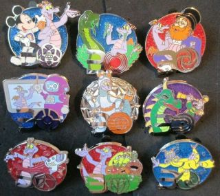 Disney - Epcot 30th Anniversary Mystery Figment 9 Pins