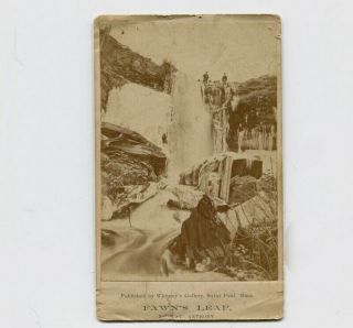 C1870 Cdv Of Fawn’s Leap In Winter,  Published By Whitney’s Minnesota Gallery