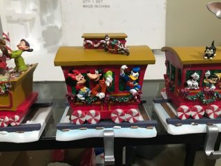 Disney Casey Jr Train Mickey Christmas Musical Motion Stocking Holder 3 Pc AA 3