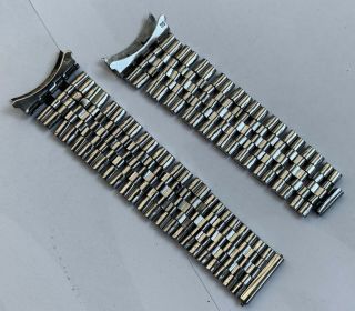 1950 ' s Vintage Rolex 20mm Jubilee Bracelet Link 55 Ends 6542 1675 6610 1675 5513 2