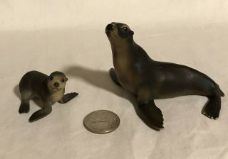 Schleich Sea Lion & Pup Baby 14365 14704 Seal Animal Wildlife Retired Figures