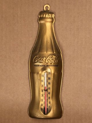 Vintage 1958 Metal Coca - Cola Advertising Thermometer -