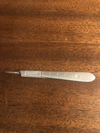 Vintage Bard Parker Scalpel Handle 5” Usa Marked Cool Rare