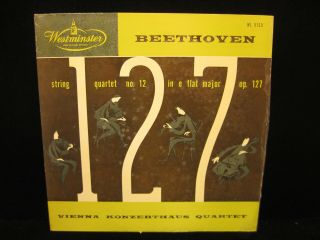 Vienna Quartet ‎– Beethoven String Quartet Op.  127 Westminster Wl 5120 Vinyl