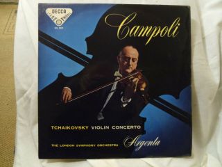 Decca Sxl 2029 Tchaikovsky - Violin Concerto,  Campoli.  Argenta.  Orig.  Ed1.  Wbg Lp