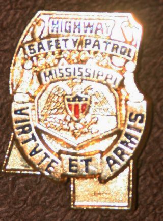 Police Pin Hat Lapel Mississippi State Highway Patrol Trooper Badge Officer Ms