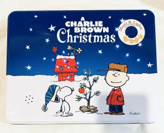 Charlie Brown Christmas Peanuts Holiday Sugar Cookies Tin Music & Lights Ltd
