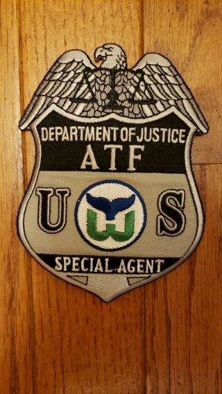 Department Of Justice Atf Hartford Whalers Police Patch